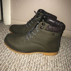 Army green boots
